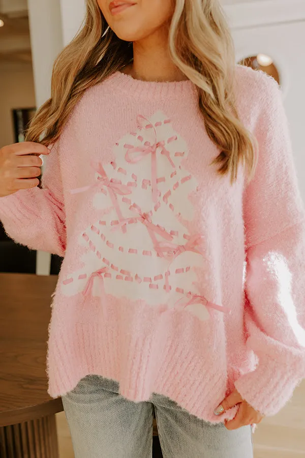 Christmas Tree Cutie Knit Sweater in Pink sold by Impressions product image thumbnail 2