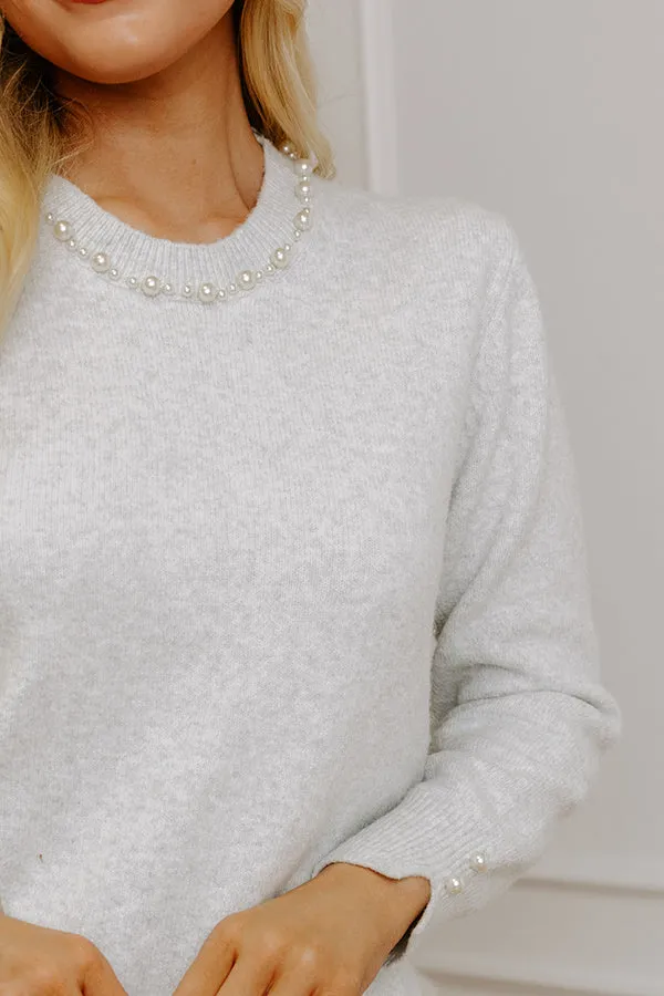 Luxe Routine Pearl Embellished Knit Sweater sold by Impressions product image thumbnail 3