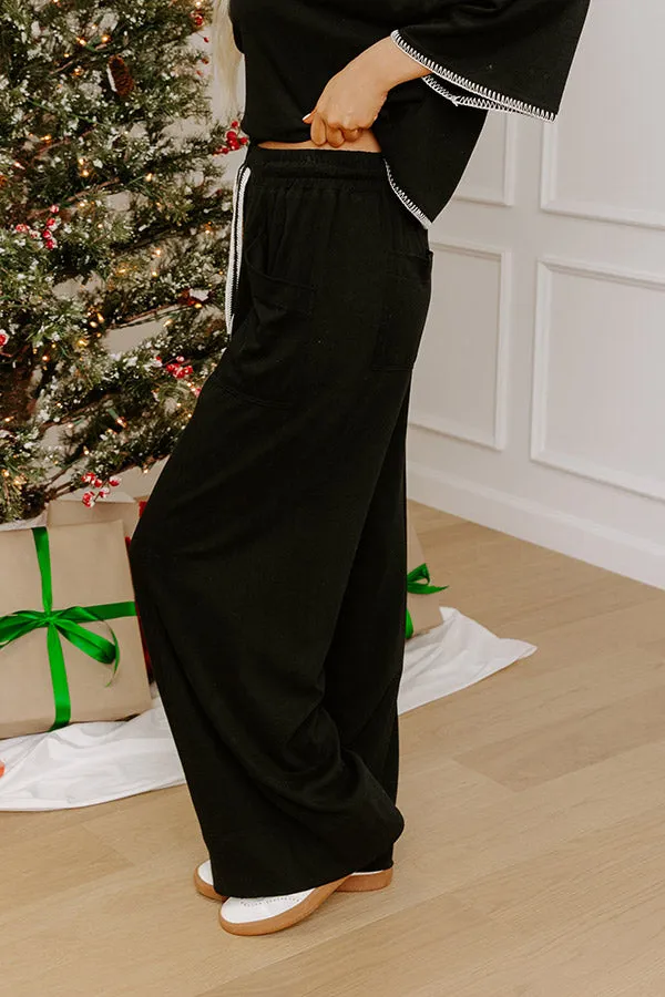 Simple Comforts High Waist Wide Leg Pants in Black sold by Impressions product image thumbnail 3