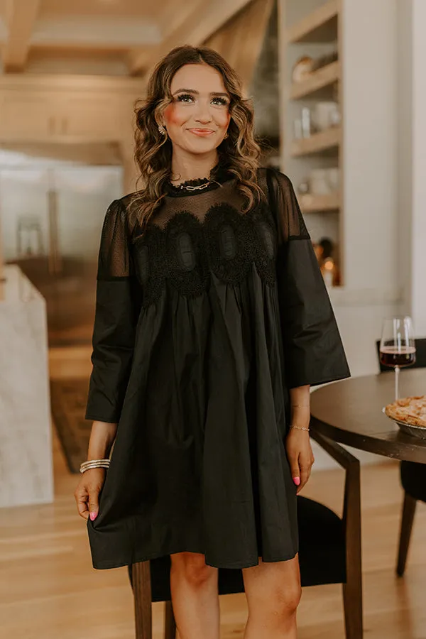 Chic Agenda Lace Applique Mini Dress in Black sold by Impressions product image thumbnail 3