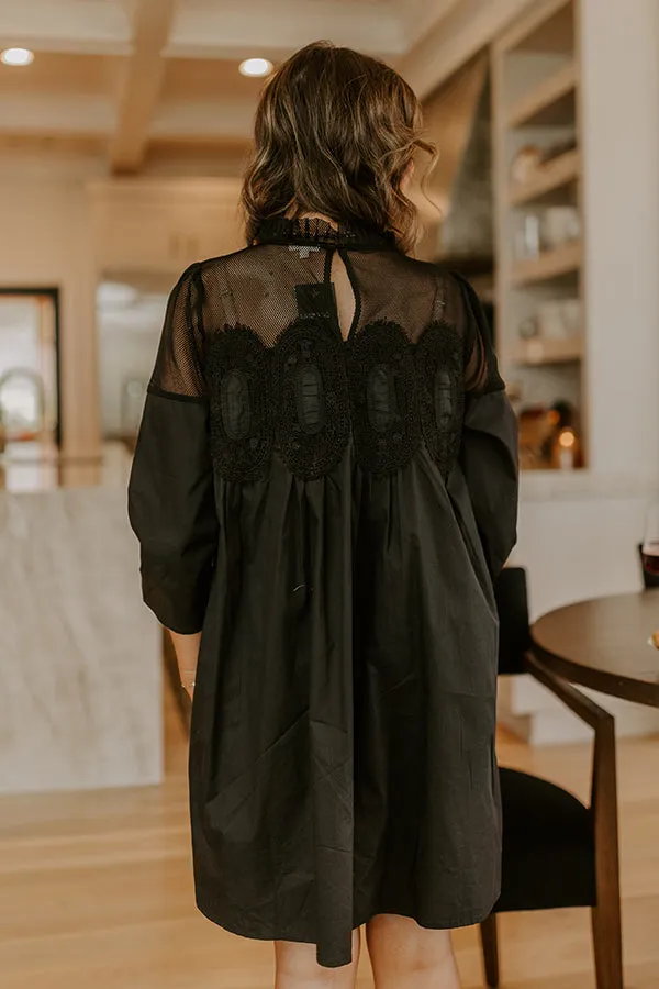 Chic Agenda Lace Applique Mini Dress in Black sold by Impressions product image thumbnail 4