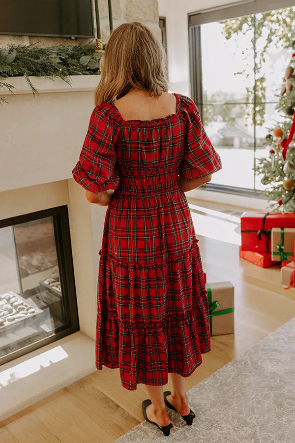 Plaid Kisses Midi Dress sold by Impressions product image thumbnail 3