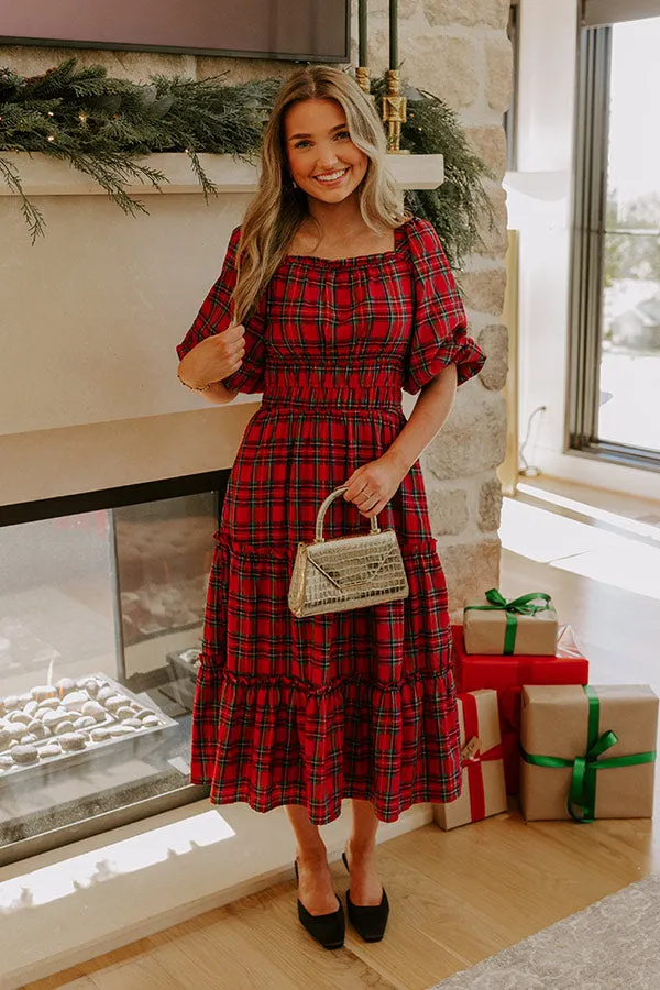 Plaid Kisses Midi Dress sold by Impressions product image thumbnail 5