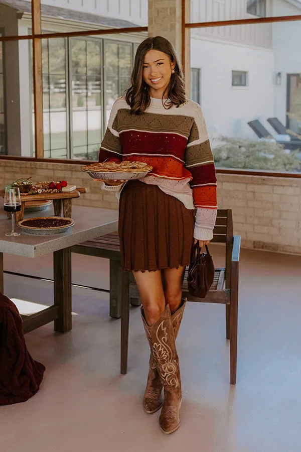 Cafe Chic Pointelle Knit Stripe Sweater sold by Impressions product image thumbnail 4