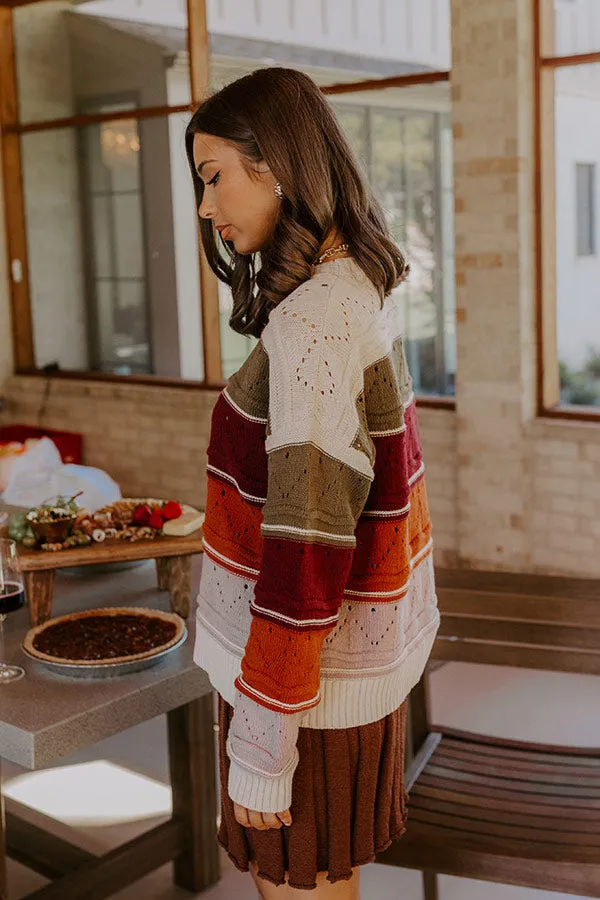 Cafe Chic Pointelle Knit Stripe Sweater sold by Impressions product image thumbnail 5