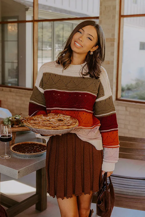 Cafe Chic Pointelle Knit Stripe Sweater sold by Impressions product image thumbnail 2