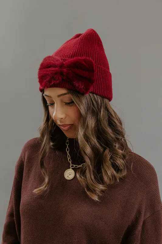 Cozy Moment Knit Beanie in Merlot sold by Impressions