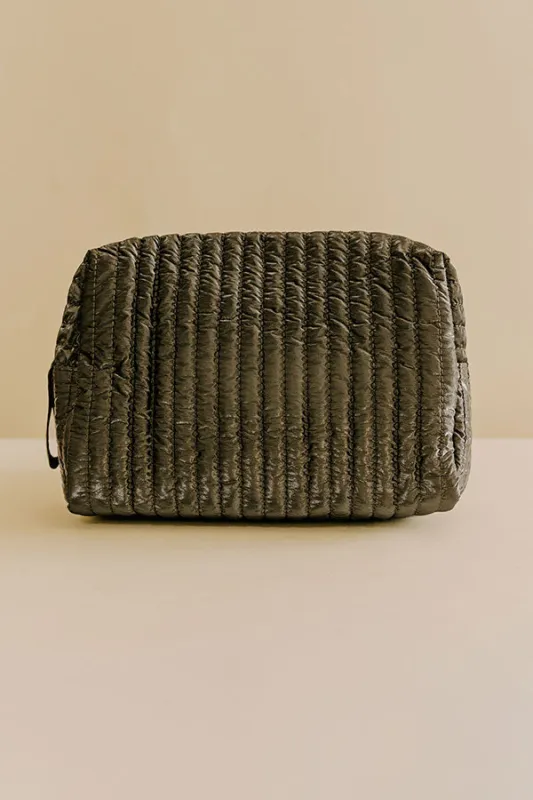 Shiraleah Logan Large Boxy Cosmetic Pouch Olive sold by Impressions