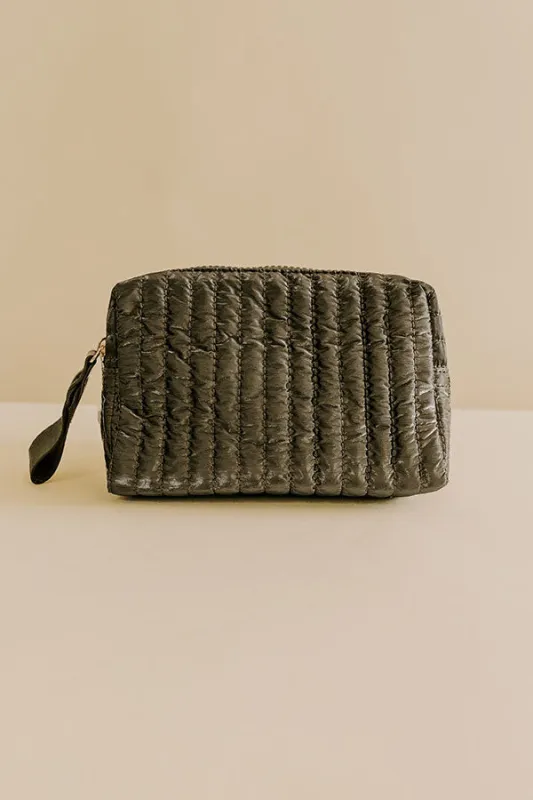 Shiraleah Logan Small Boxy Cosmetic Pouch in Olive sold by Impressions