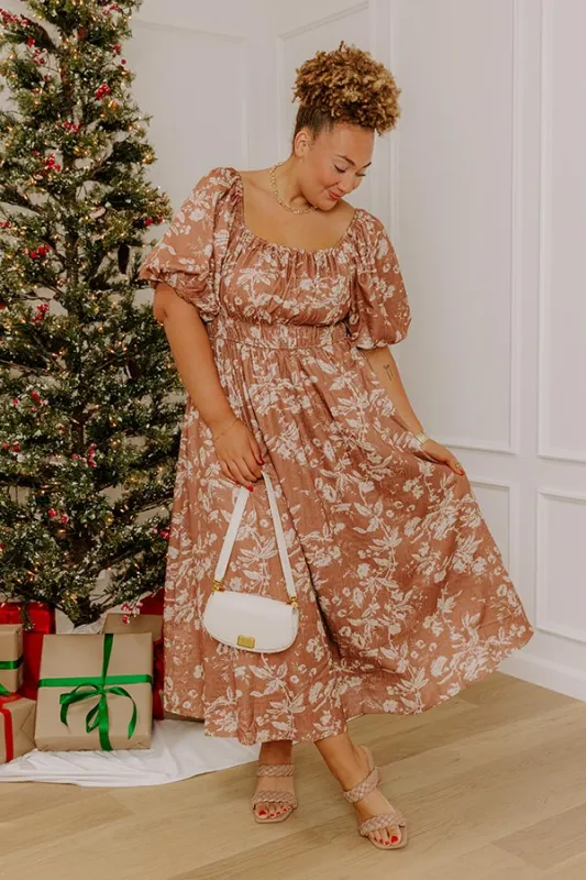 Wildflower Kiss Floral Midi Dress Curves sold by Impressions