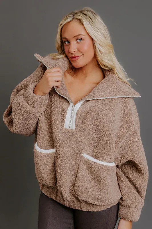 Cozy Season Sherpa Quarter Zip Pullover sold by Impressions