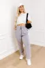 Flow And Chill High Waist Straight Leg Pants in Grey Curves sold by Impressions