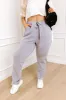 Flow And Chill High Waist Straight Leg Pants in Grey Curves sold by Impressions