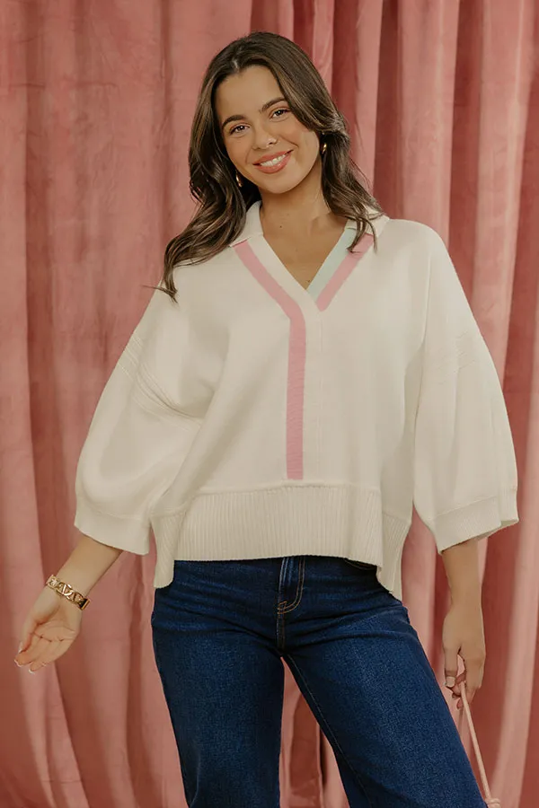 Spring Social Knit Sweater Top sold by Impressions