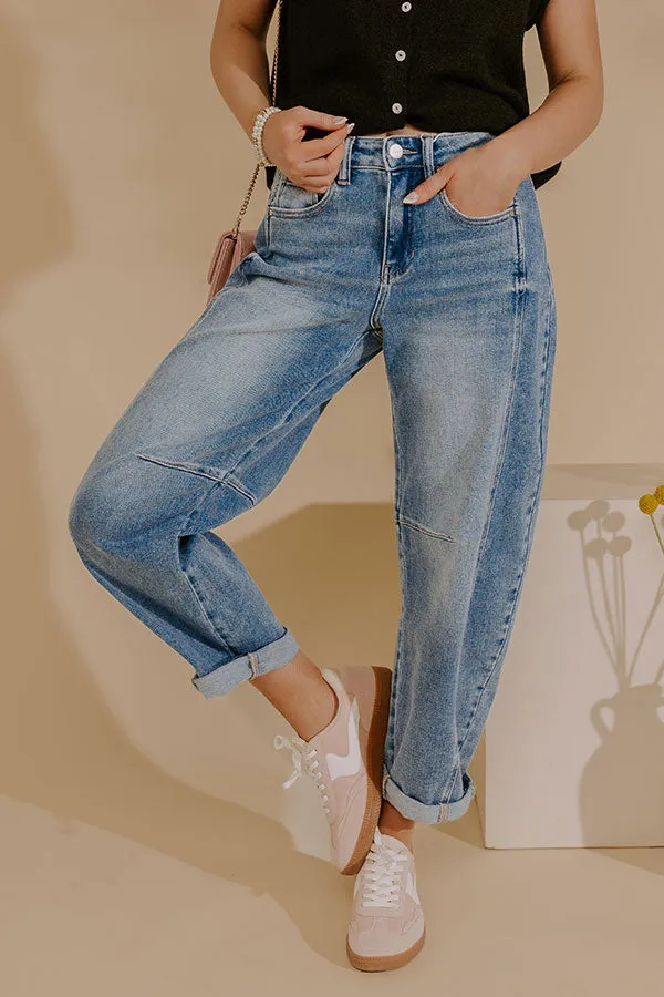 RISEN Scottie High Waist Barrel Leg Cuff Jean sold by Impressions