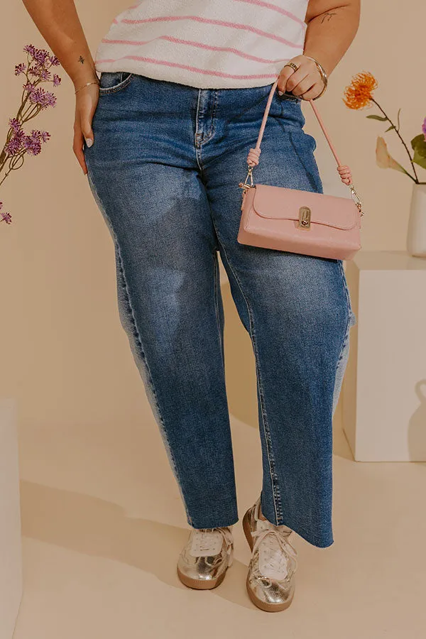 RISEN Tatum Midrise Crop Barrel Leg Jean Curves sold by Impressions