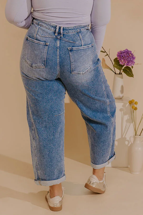 RISEN Scottie High Waist Barrel Leg Cuff Jean Curves sold by Impressions product image thumbnail 5