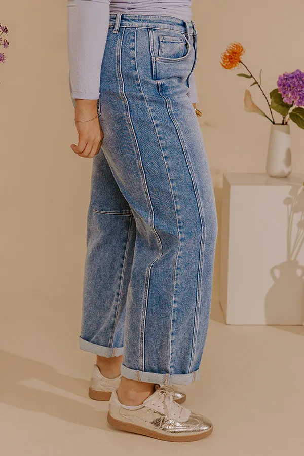 RISEN Scottie High Waist Barrel Leg Cuff Jean Curves sold by Impressions product image thumbnail 4