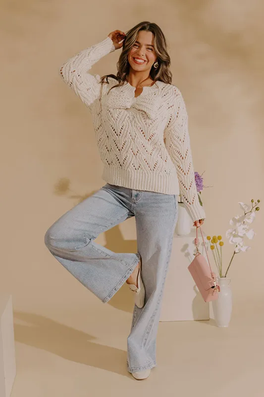 RISEN Melody Low Rise Wide Leg Shimmer Jean made by Risen