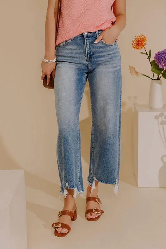 RISEN Isabelle High Waist Crop Wide Leg Jean made by Risen