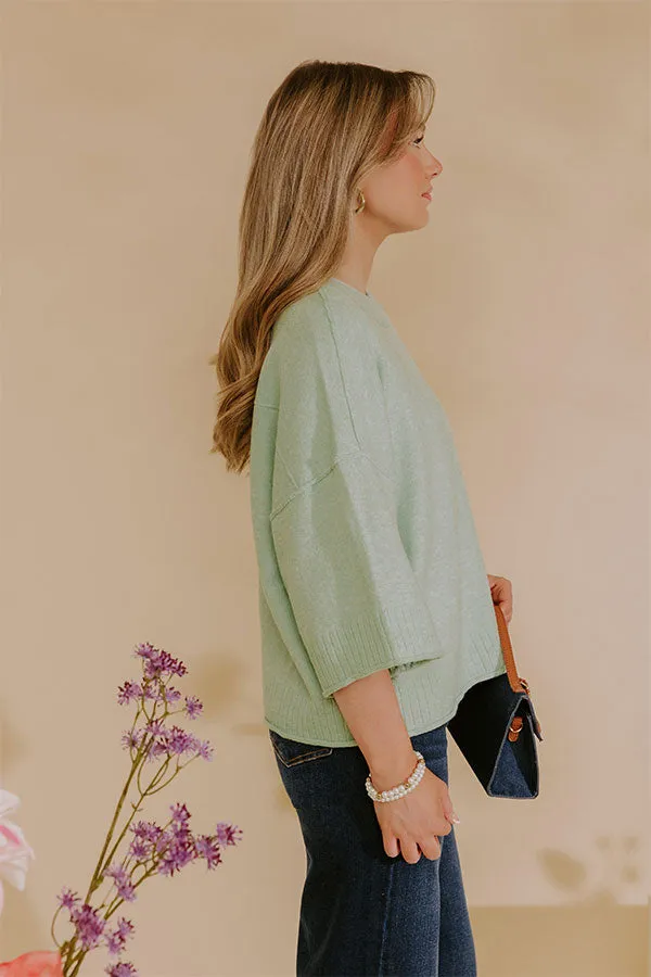 Daydream Knit Sweater Top in Mint sold by Impressions product image thumbnail 3