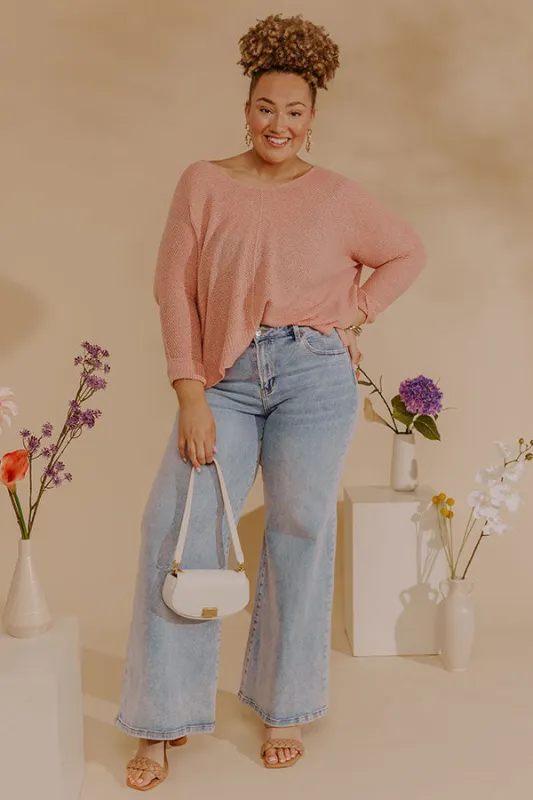 RISEN Melody Low Rise Wide Leg Shimmer Jean Curves sold by Impressions