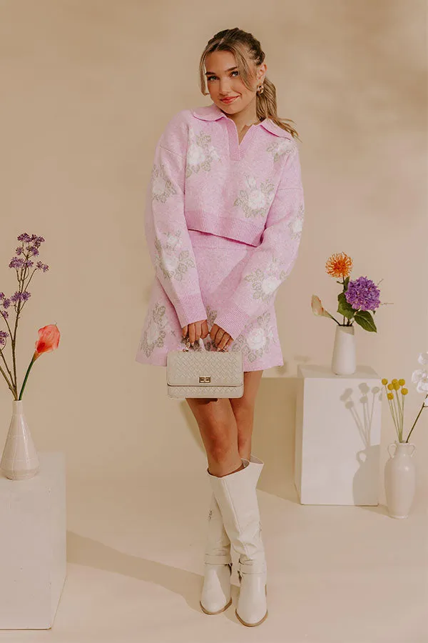 Uptown Bloom Floral Crop Sweater Top sold by Impressions product image thumbnail 2