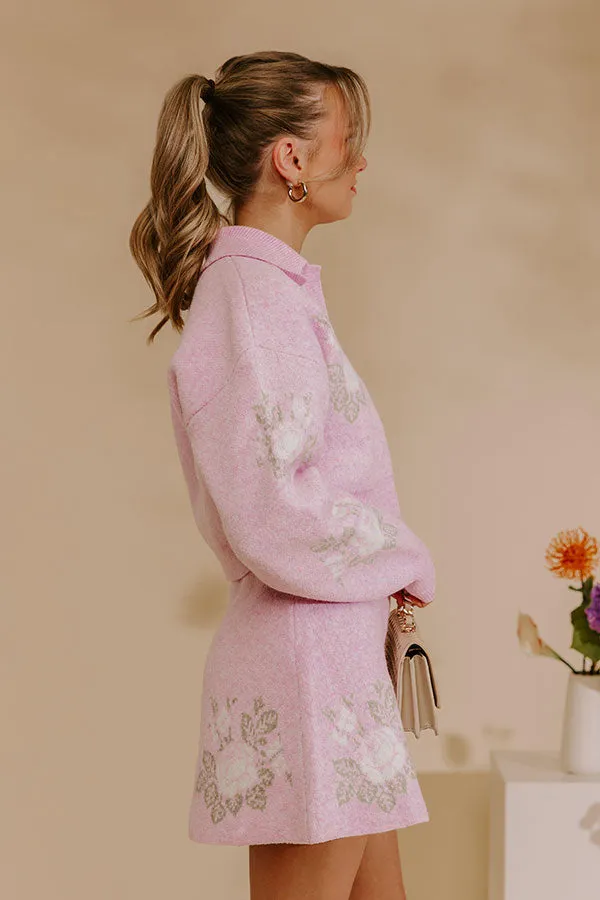 Uptown Bloom Floral Crop Sweater Top sold by Impressions product image thumbnail 3