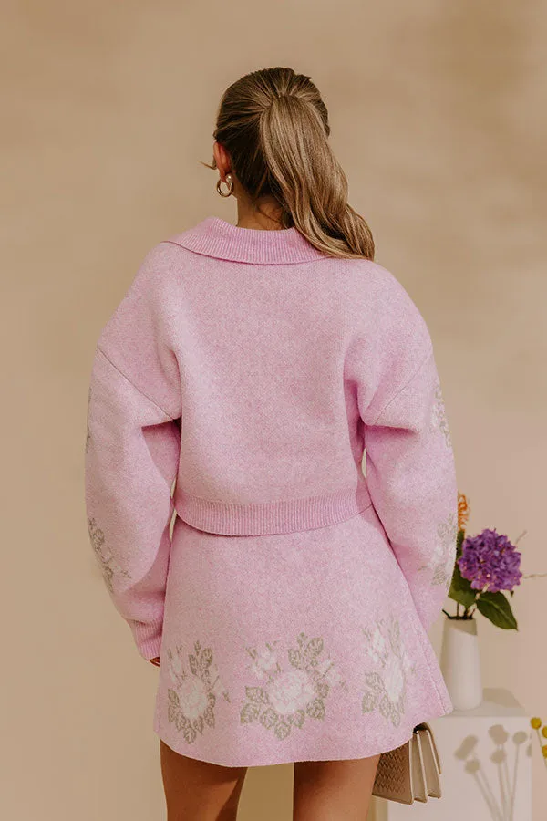 Uptown Bloom Floral Crop Sweater Top sold by Impressions product image thumbnail 4