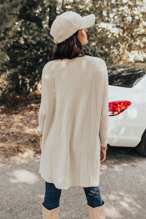 Bonfire Date Waffle Knit Tunic In Cream sold by Impressions product image thumbnail 5