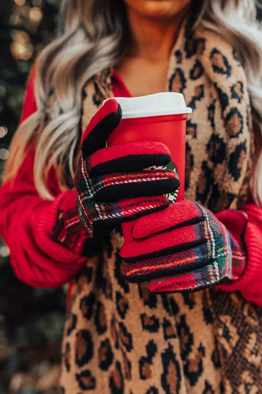 Ski Lift Kisses Plaid Tech Gloves sold by Impressions