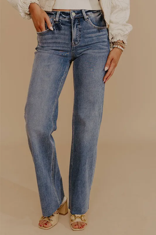 RISEN Kennedy Midrise Straight Leg Jean made by Risen