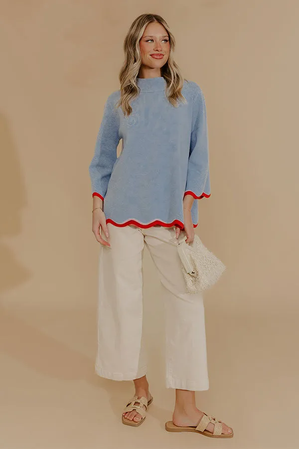 Sweet Day Knit Top in Light Blue sold by Impressions product image thumbnail 2