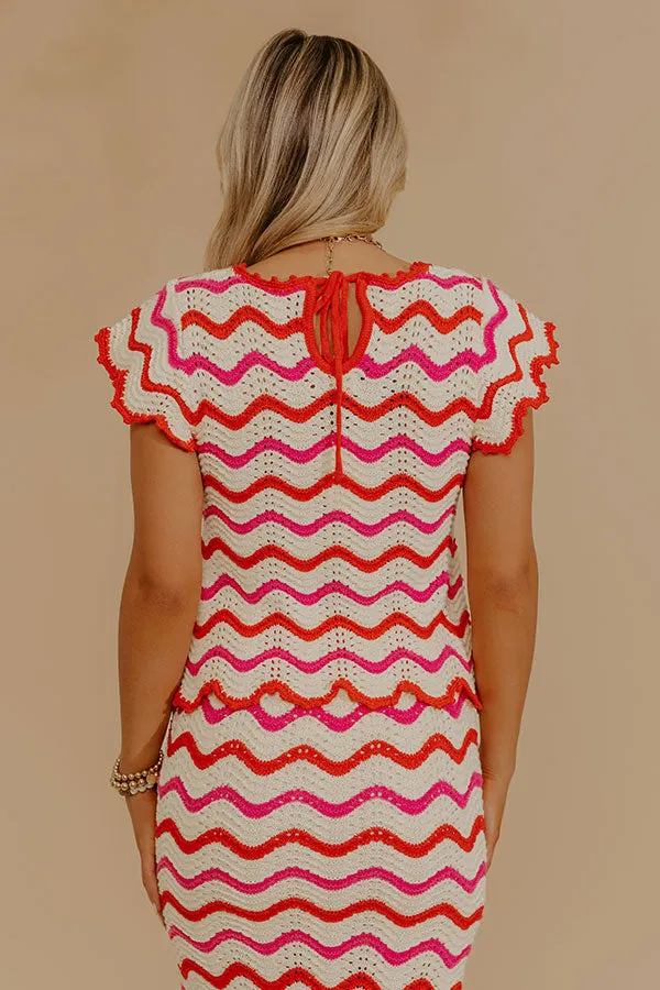 Getaway Chic Pointelle Knit Top sold by Impressions product image thumbnail 3