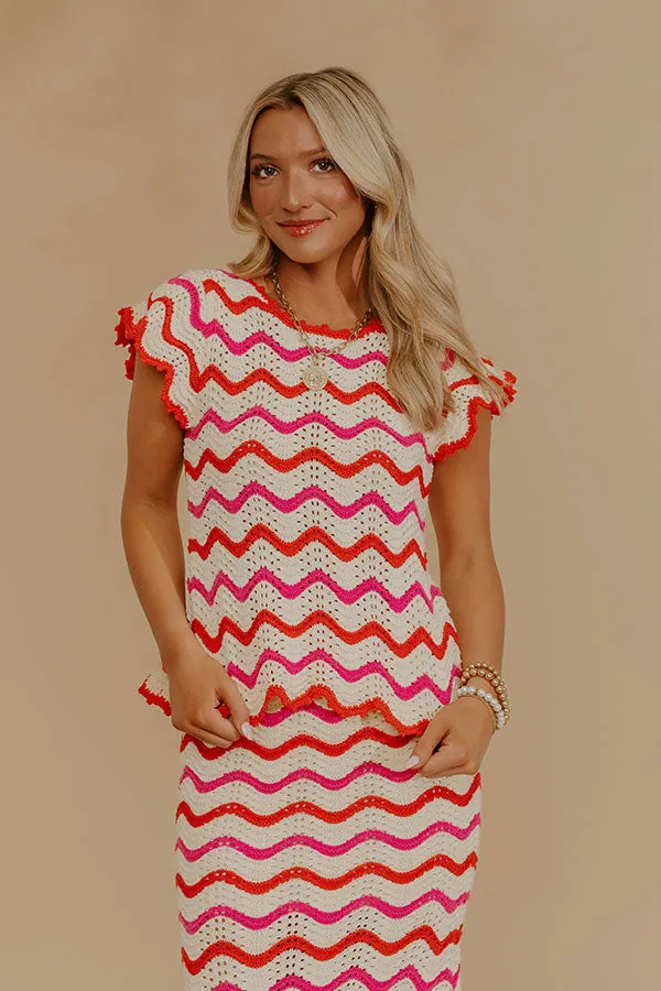 Getaway Chic Pointelle Knit Top sold by Impressions