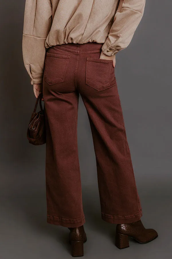 RISEN Sloane High Waist Wide Leg Jeans in Brown sold by Impressions product image thumbnail 4