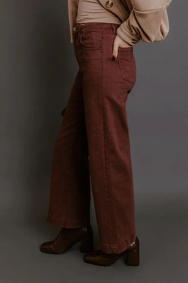 RISEN Sloane High Waist Wide Leg Jeans in Brown sold by Impressions product image thumbnail 3
