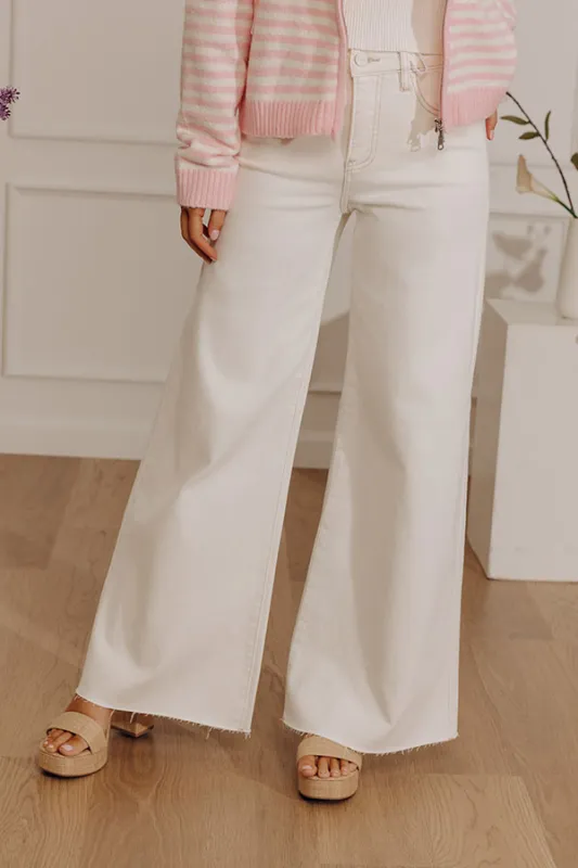 RISEN Charmain High Waist Wide Leg Jean made by Risen