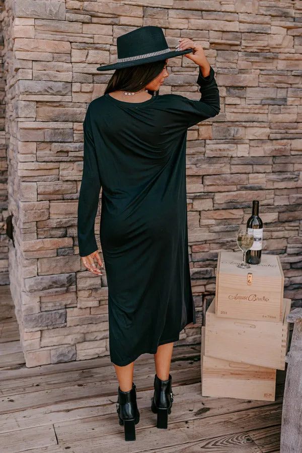 Breezy Times Shift Dress In Black sold by Impressions product image thumbnail 3