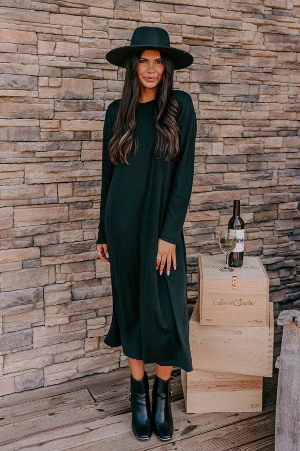 Breezy Times Shift Dress In Black sold by Impressions