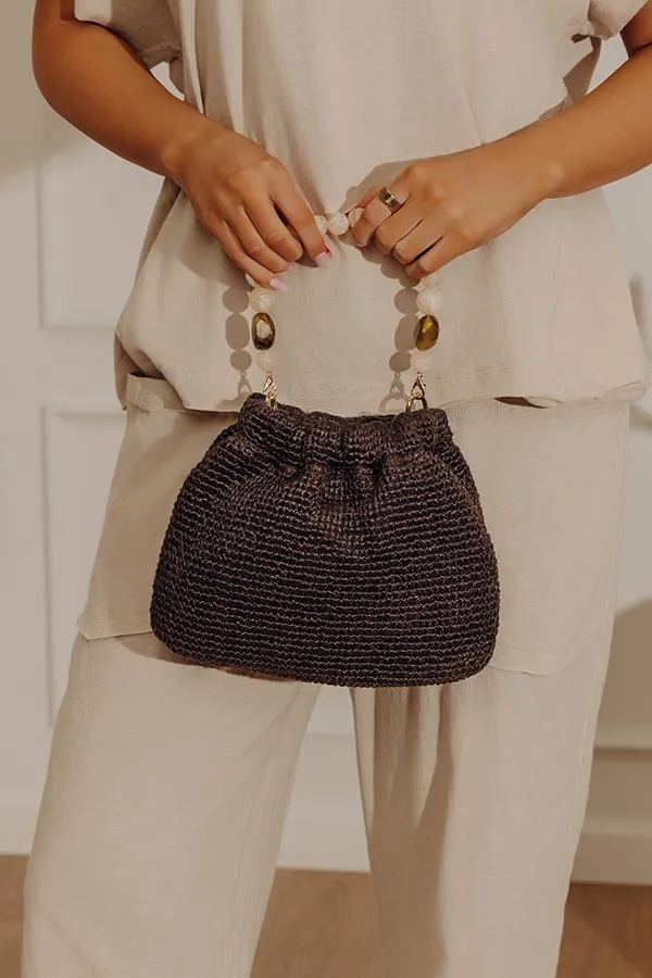 Emery Woven Slouchy Purse in Dark Chestnut sold by Impressions product image thumbnail 2