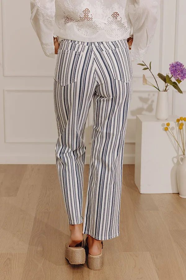 JUST USA Sam High Waist Straight Leg Stripe Jean sold by Impressions product image thumbnail 5