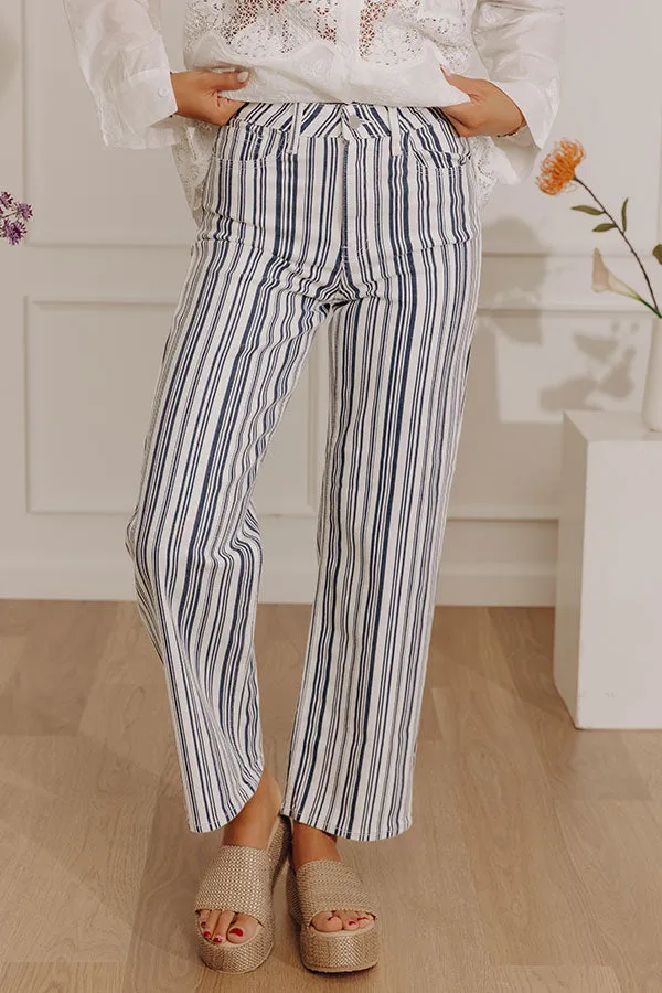 JUST USA Sam High Waist Straight Leg Stripe Jean sold by Impressions product image thumbnail 3