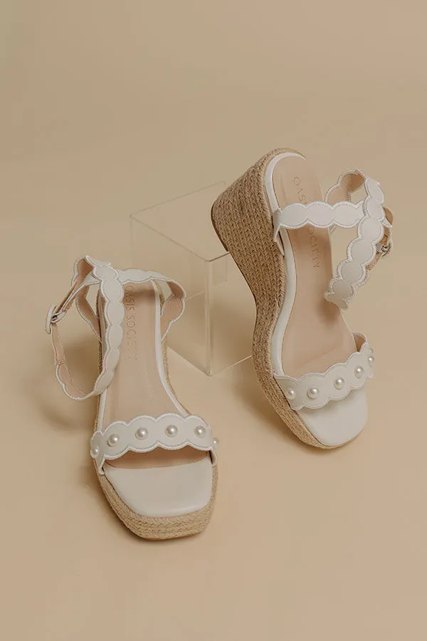 The Catalina Faux Leather Scalloped Espadrille Wedge sold by Impressions product image thumbnail 3