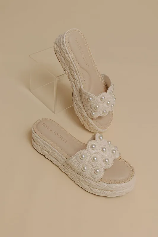 The Candice Raffia Woven Platform Sandal sold by Impressions