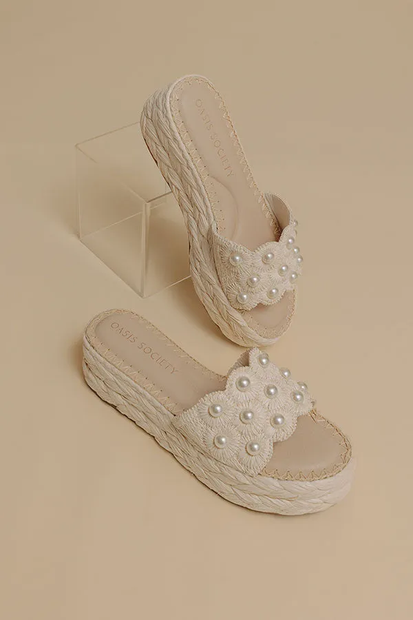 The Candice Raffia Woven Platform Sandal sold by Impressions