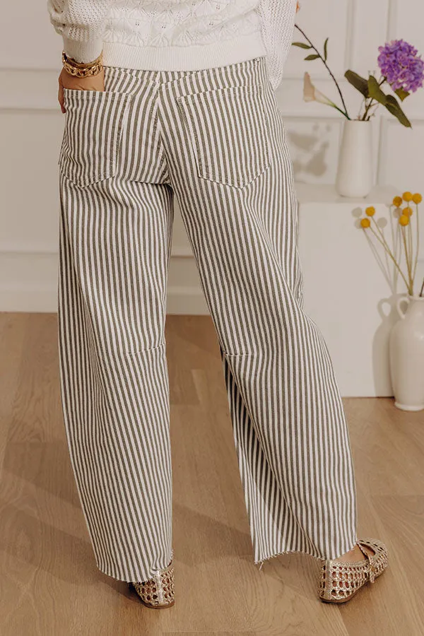 JUST USA Wilma High Waist Stripe Barrel Leg Jean sold by Impressions product image thumbnail 3