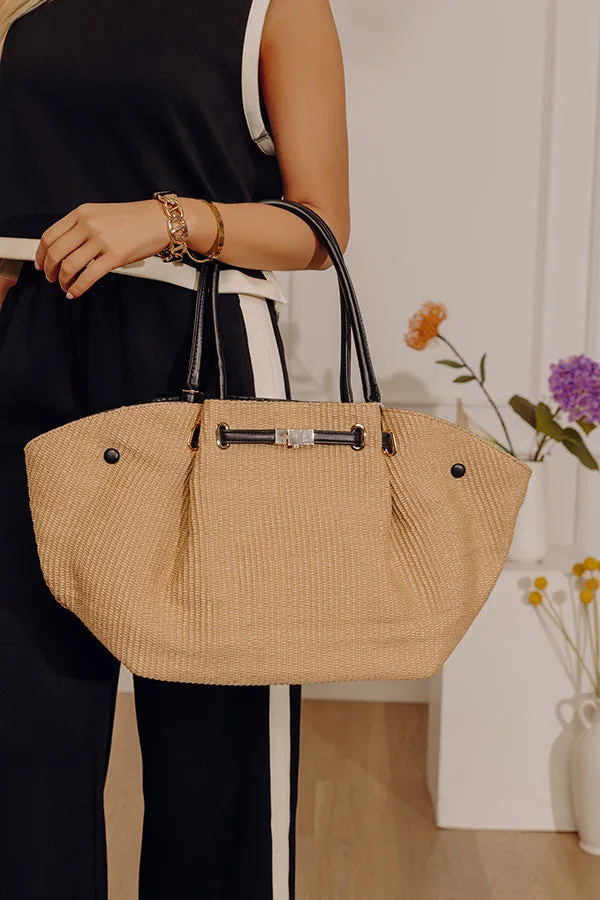 Kaia Straw Woven Tote in Natural sold by Impressions product image thumbnail 2