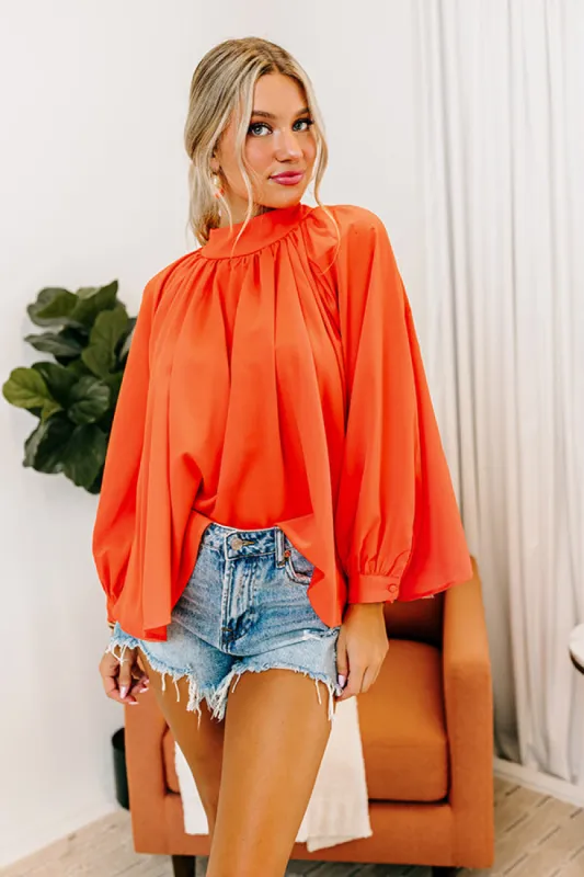 Channeling Confidence Shift Top In Tangerine sold by Impressions