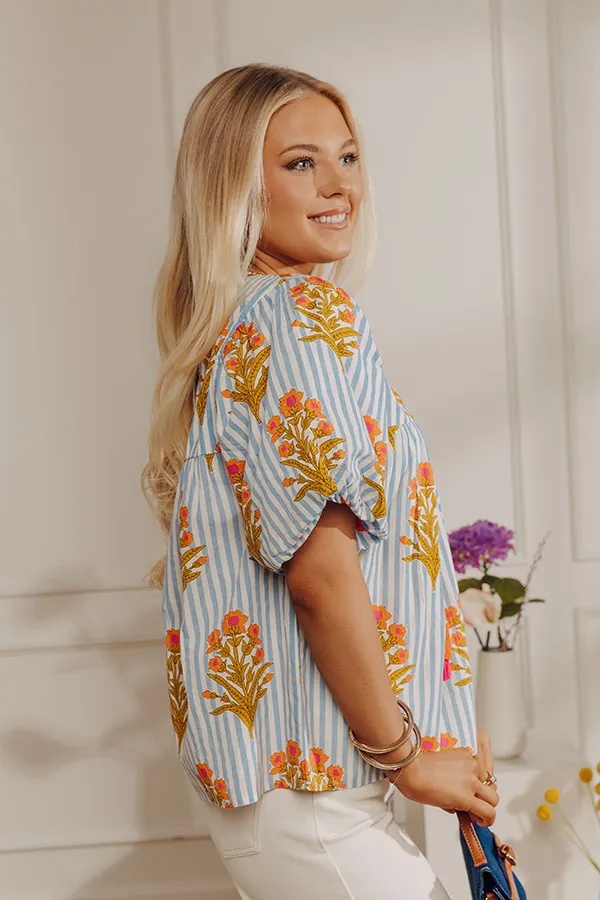 Coastal Blossom Stripe Top sold by Impressions product image thumbnail 3